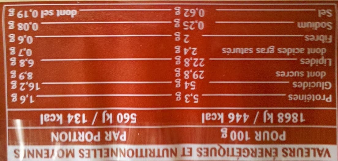 U Madeleines longues fourrage au chocolat packshot