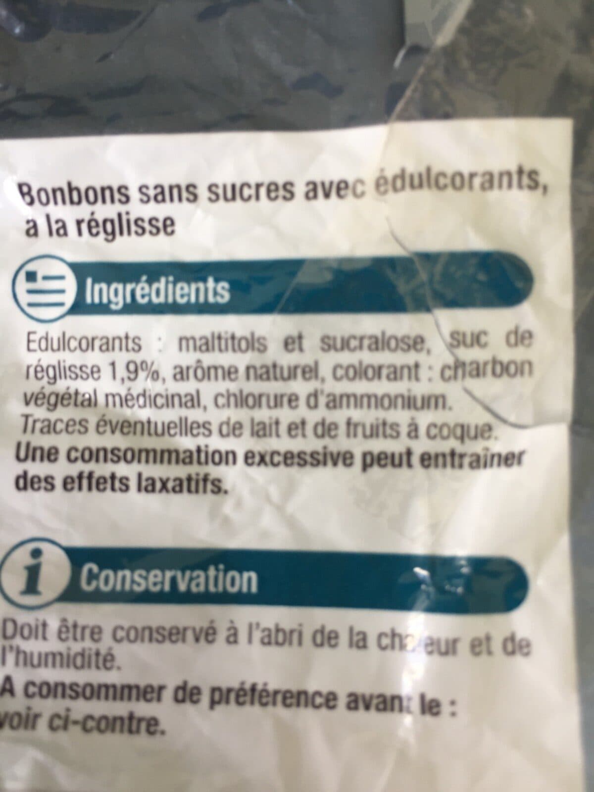 U Bonbons Réglisse sans sucres packshot