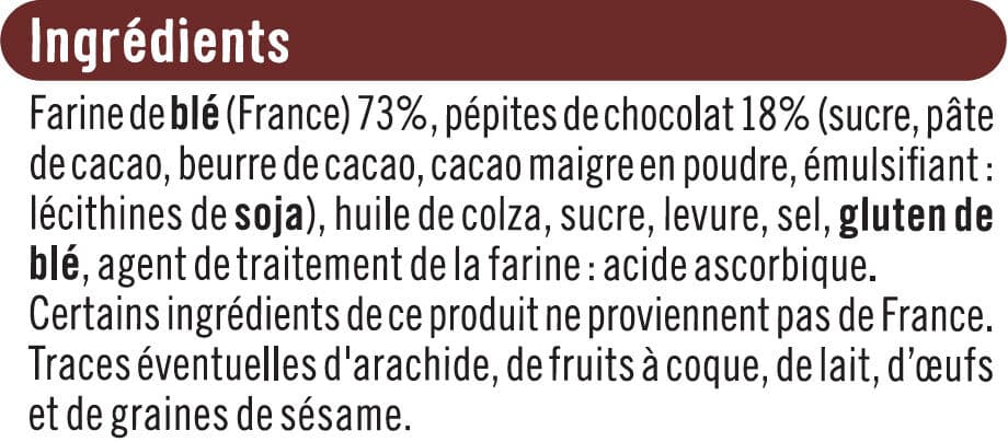 U Petits Pains Grillés aux Pépites de Chocolat packshot