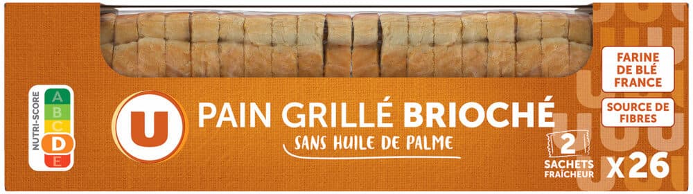 U Pain grillé brioché 300g packshot