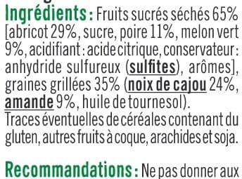 U Mélange apéritif fruits du verger et graines grillées paquet de 120g packshot