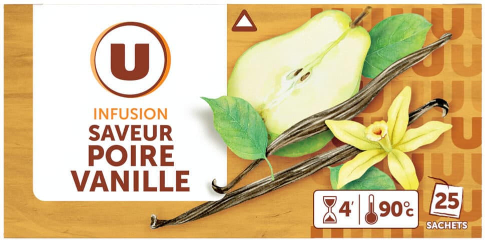 U Infusion saveur poire vanille packshot