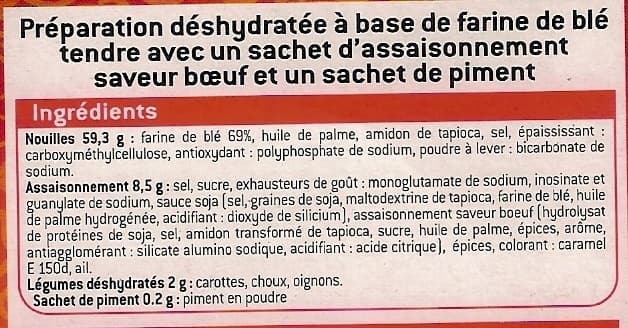 U Nouilles cuisinées saveur boeuf packshot