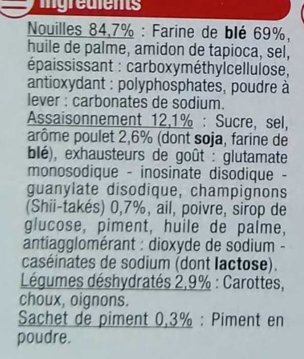 U Nouilles cuisinées saveur Poulet et Champignons packshot