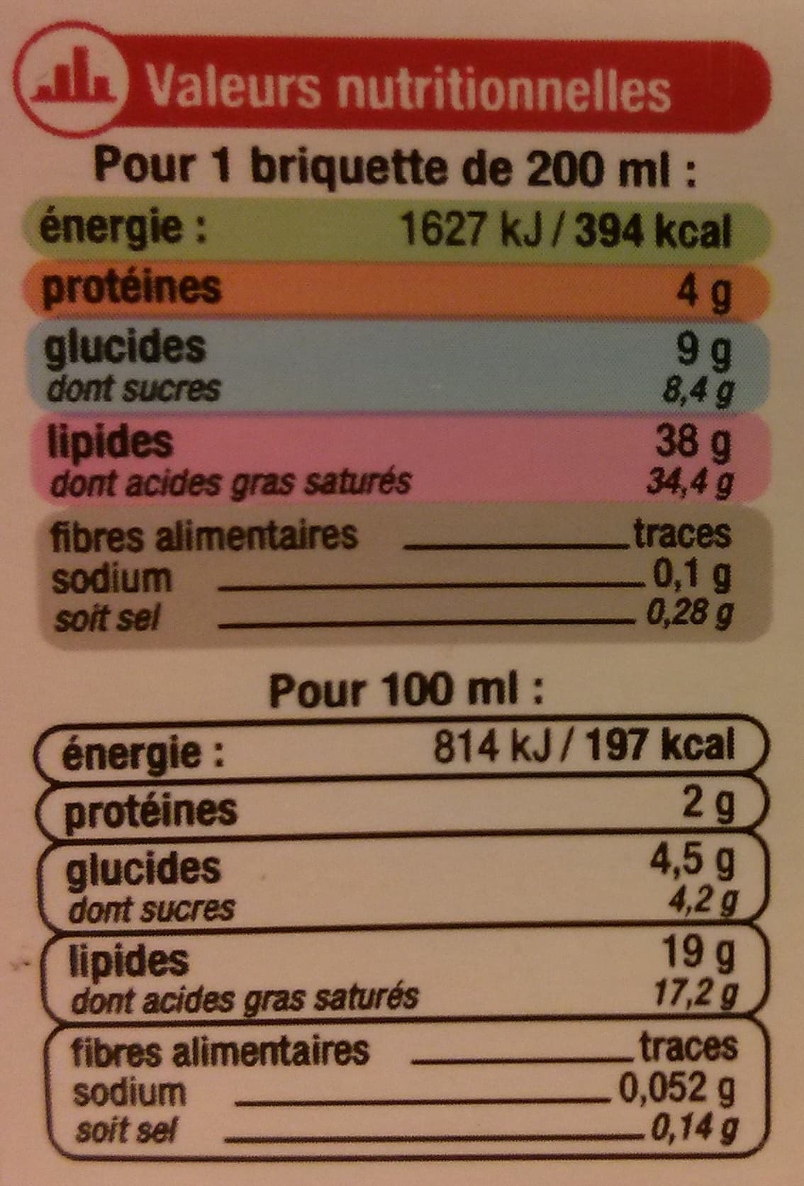 U Lait de coco packshot