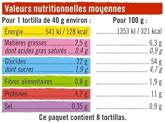 U Tortillas souples de maïs 8 paquets - 320g packshot
