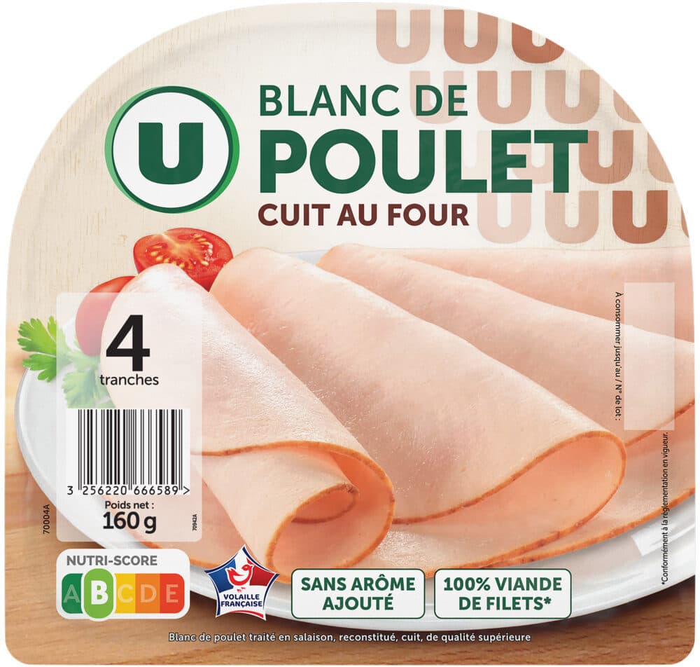 U Blanc de Poulet - x4 tranches, 160g packshot