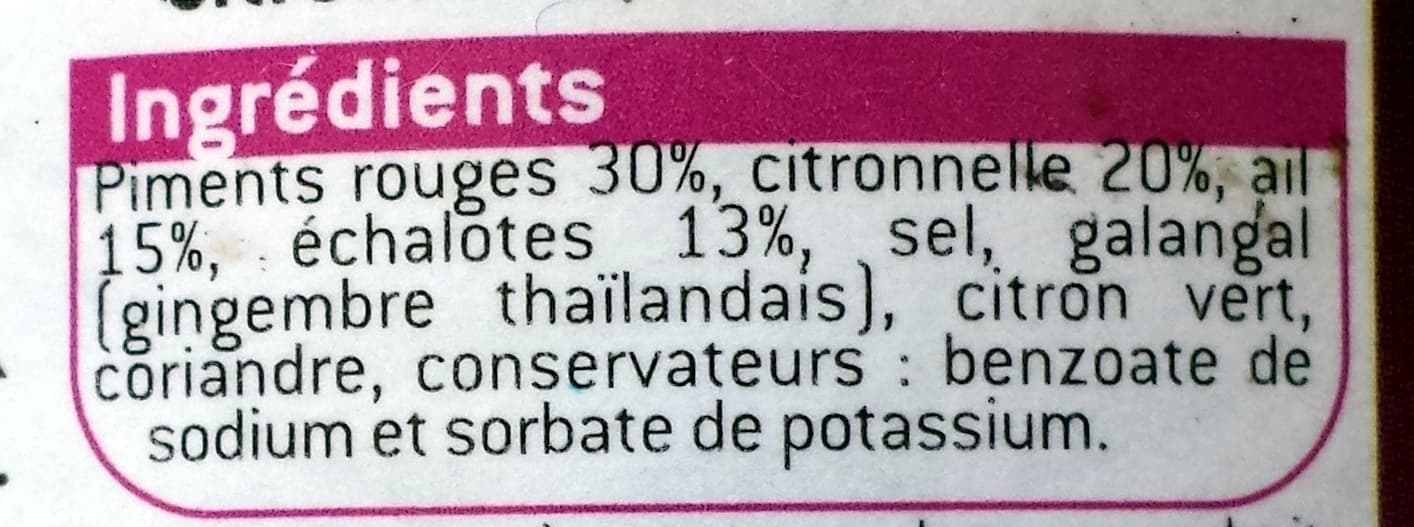 U pâte de curry rouge packshot