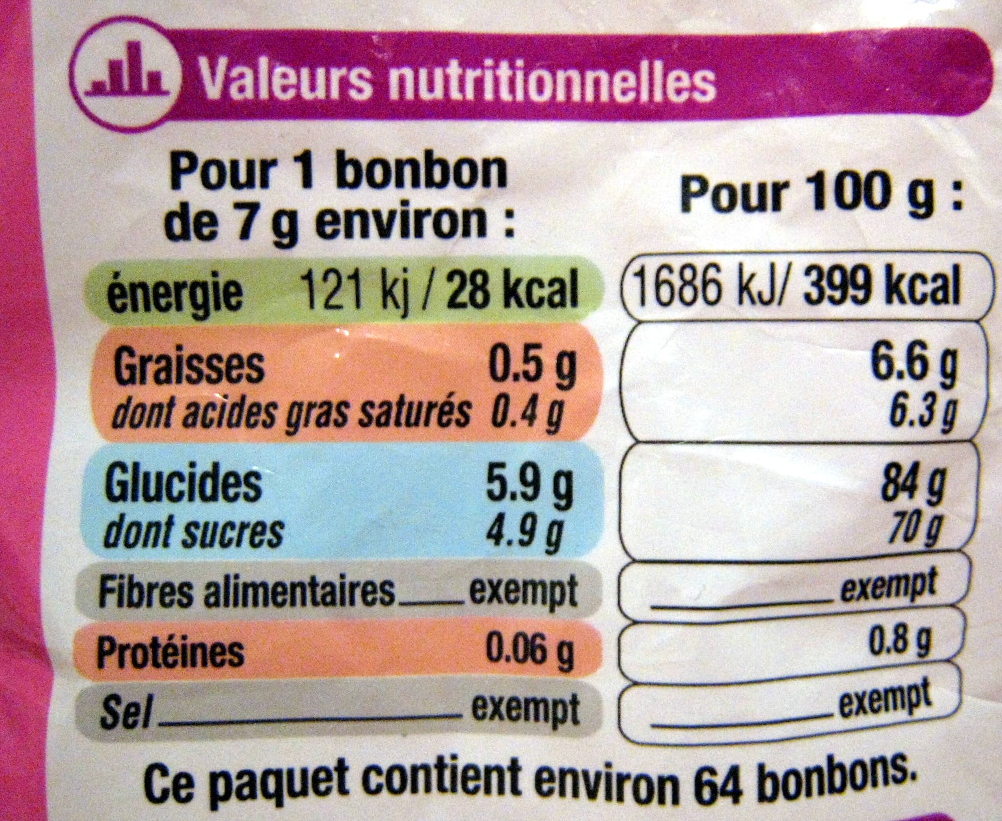 U Bonbons tendres 6 parfums U packshot