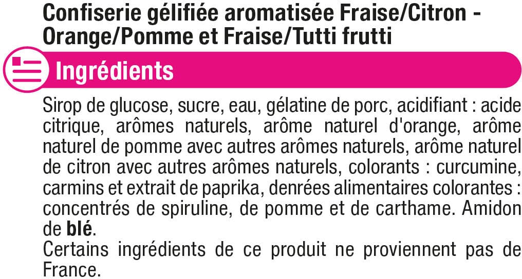 U Confiserie gélifiés lucioles packshot