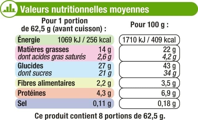 U Préparation Brownies aux éclats de noisettes doy pack de 500g packshot