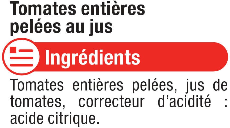 U Tomates Entières Pelées au Jus packshot
