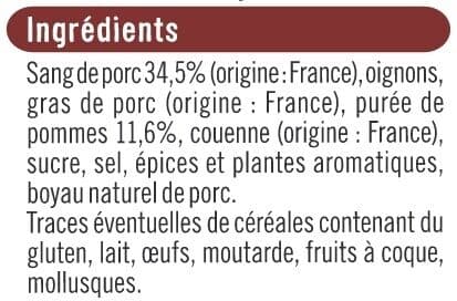 U Boudin noir aux pommes - x3, 375g packshot