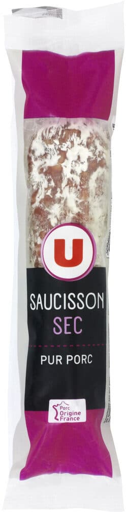 U Saucisson sec pur porc packshot