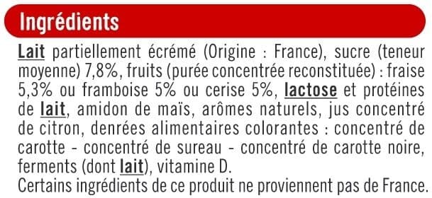 U Yaourt aux fruits rouges mixés - 8x125g packshot