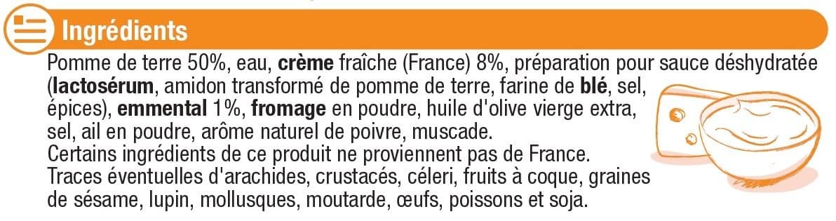 U Gratin dauphinois packshot