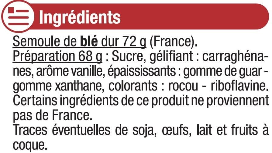 U Préparation pour gâteau de semoule boîte de 1 dose, 140g packshot