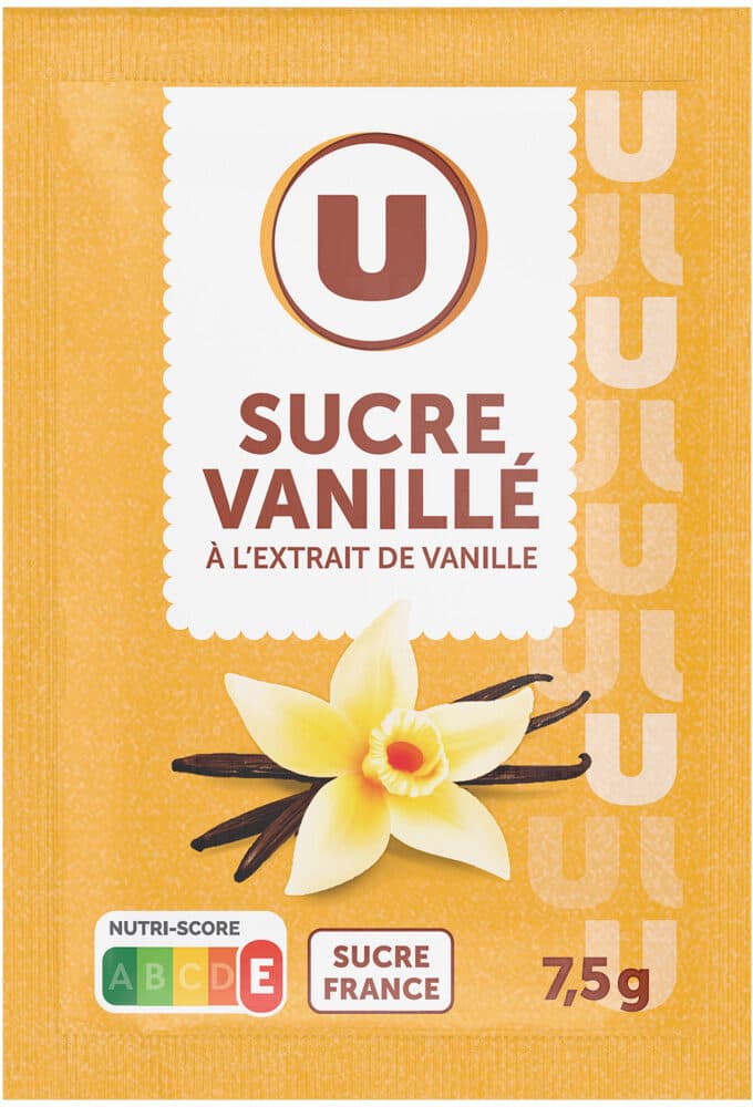 U Sucre vanillé étui de 10 sachets - 7,5g packshot