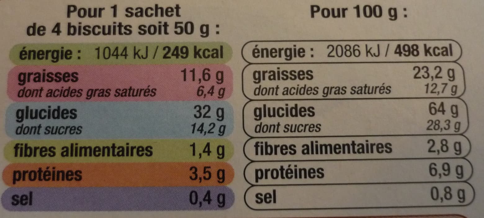 U Sablés Céréales nappés de Chocolat au Lait packshot