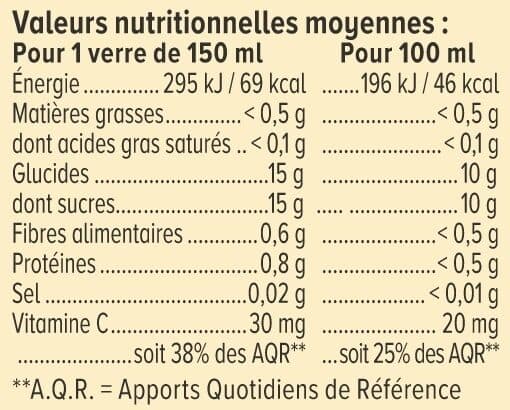 U Pur jus d'orange sans pulpe, zéro résidu de pesticides, bouteille 1L packshot