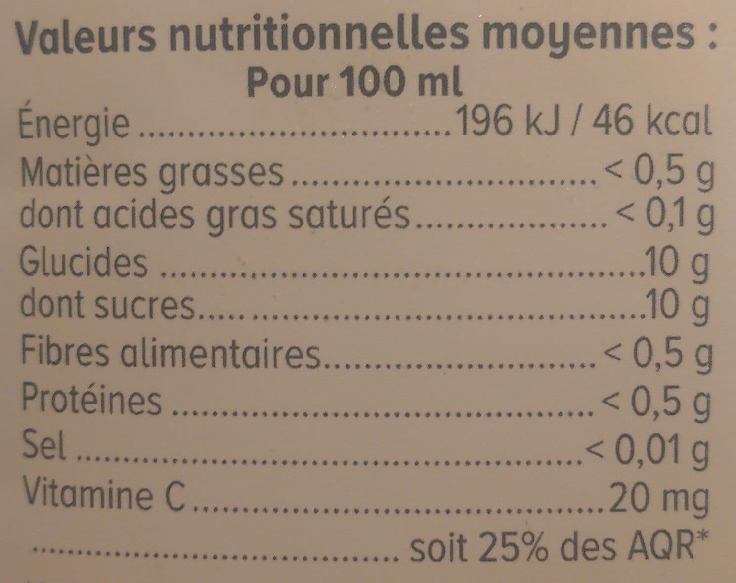 U Pur jus d'orange sans pulpe, zéro résidu de pesticides, bouteille 1L packshot