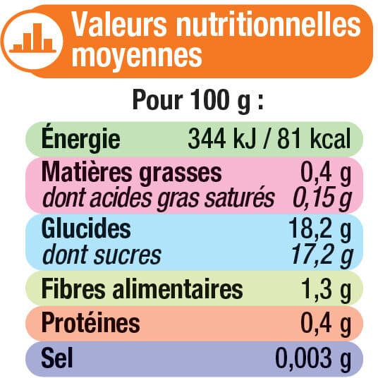 U Dessert fruitier pommes abricots allégé en sucre 4x100g packshot