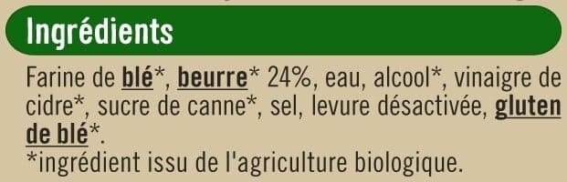 U Pâte à tarte feuilletée pur beurre bio , 230g packshot