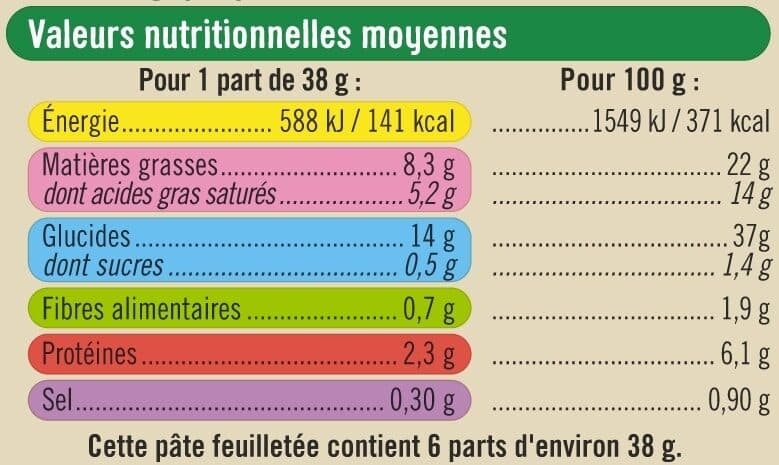 U Pâte à tarte feuilletée pur beurre bio , 230g packshot