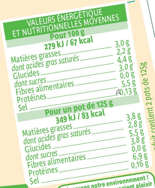 U Yaourts bio nature au lait de brebis 2x125g packshot