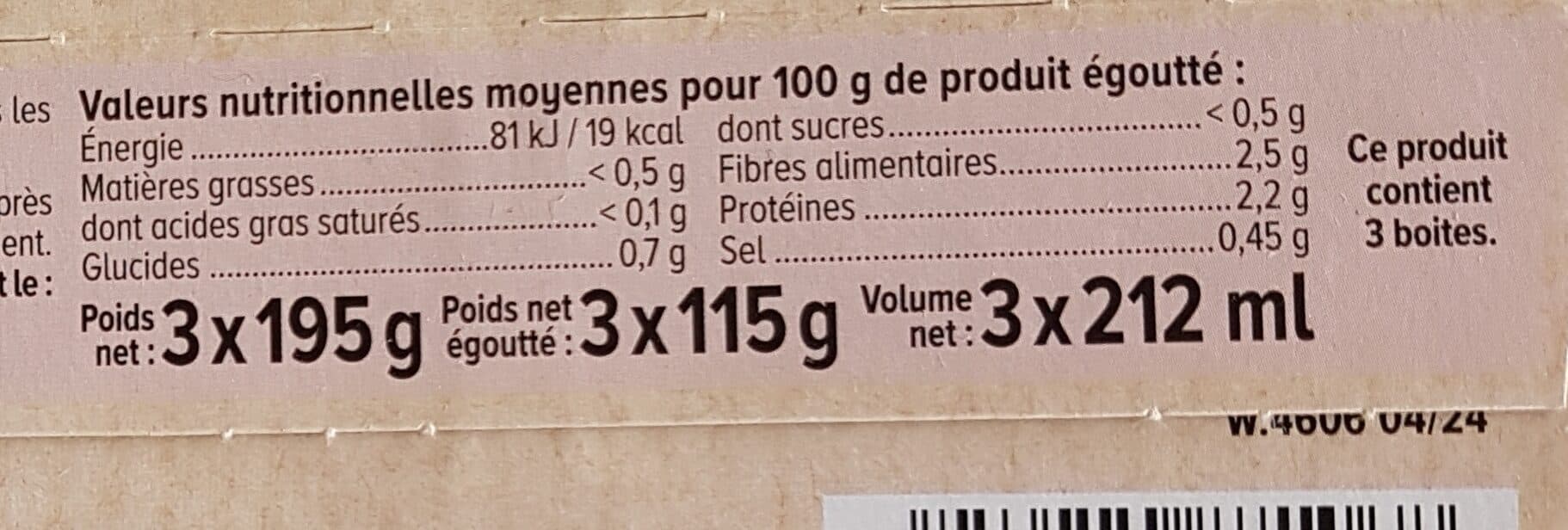 U Champignons de Paris entiers au naturel - 3 boîtes de 115g packshot