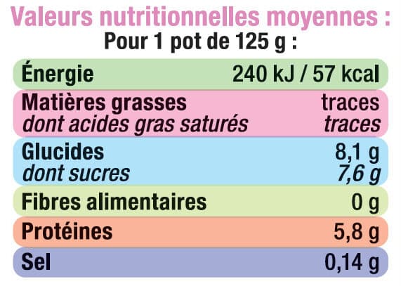 U Yaourt allégé en sucres aux fruits jaunes 0% de MG, 8x125g packshot