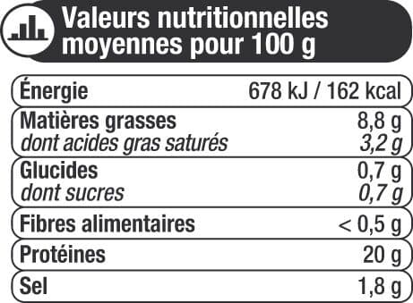 U Jambon cuit à griller - x2 tranches, 180g packshot