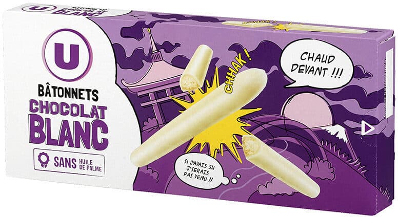 U Batonnets au chocolat blanc packshot