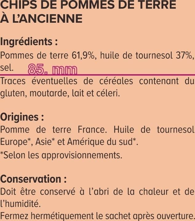 U Chips à l'ancienne nature 150g packshot