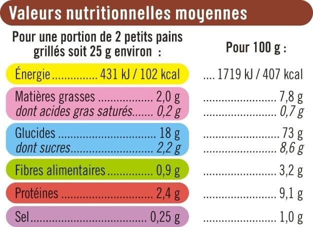 U Petits pains grillés au froment 400g packshot