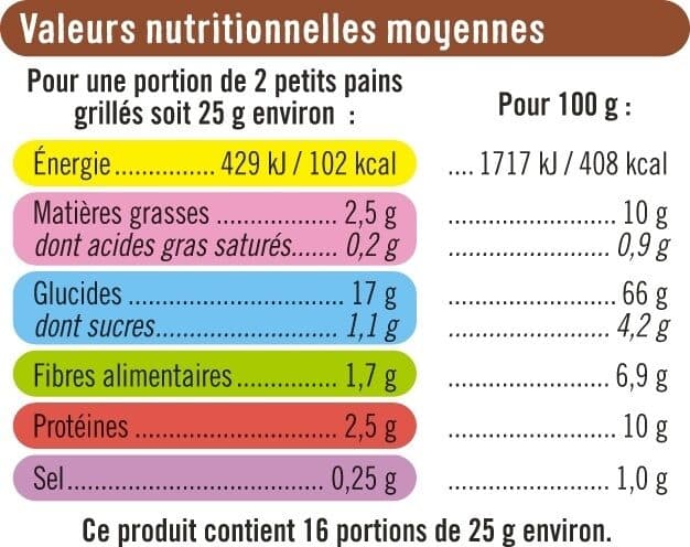 U Petits pains grillés au blé complet 400g packshot