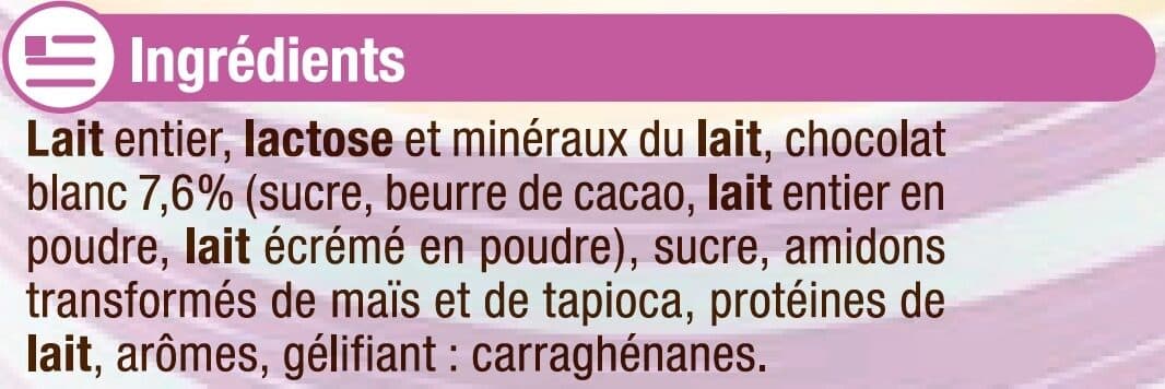 U Crème dessert au chocolat blanc 4x125g packshot