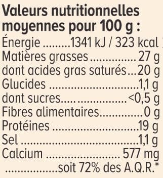 U Fromage au lait de brebis pasteurisé 25% de MG, brique de 150g packshot
