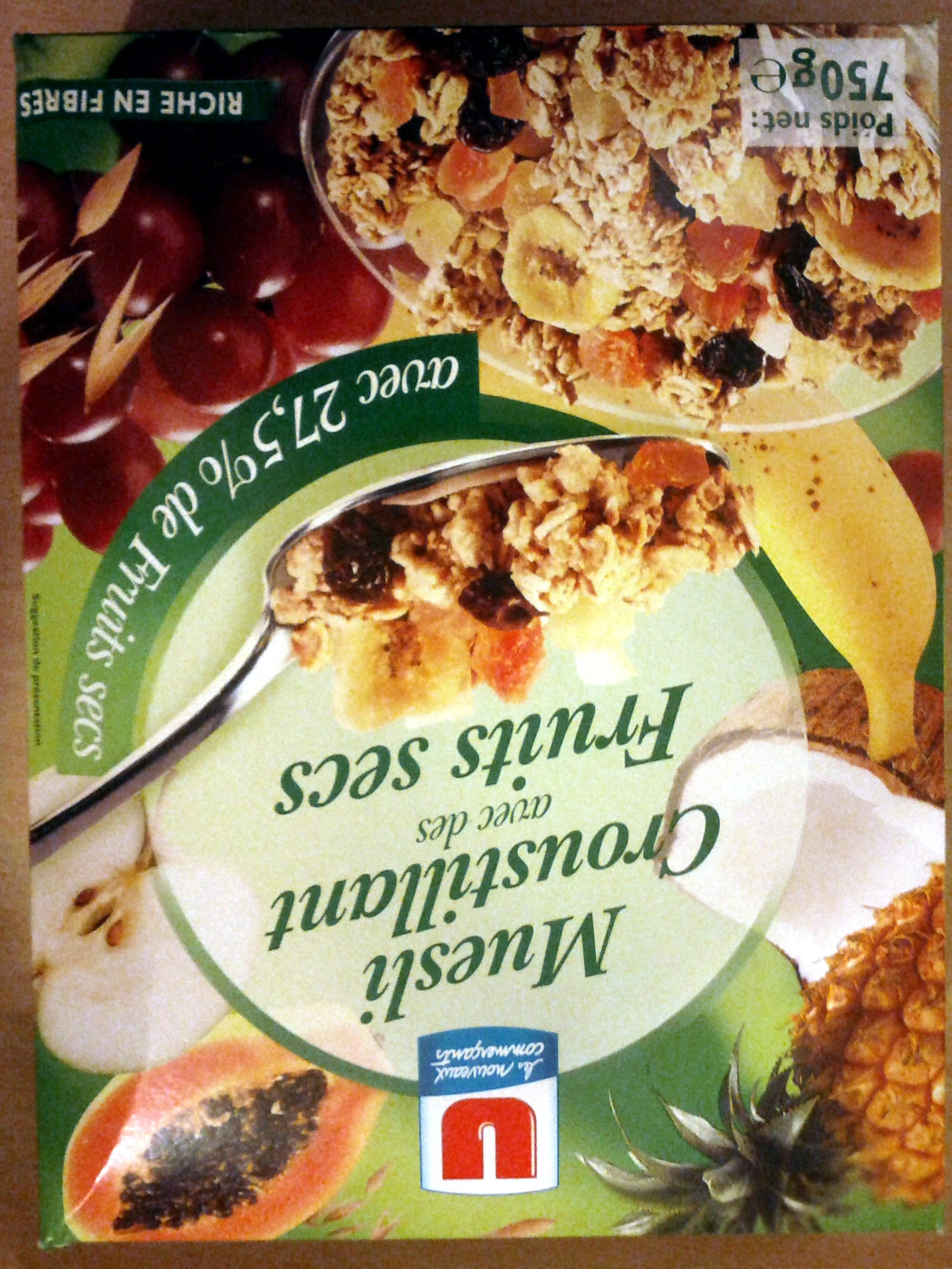 U Muesli croustillant avec des Fruits Secs packshot