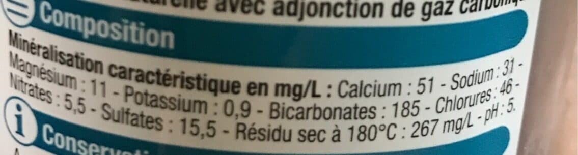 U Eau minérale naturelle fines bulles packshot