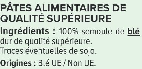 U Pâtes Spaghetti qualité supérieure, paquet cello de 500g packshot