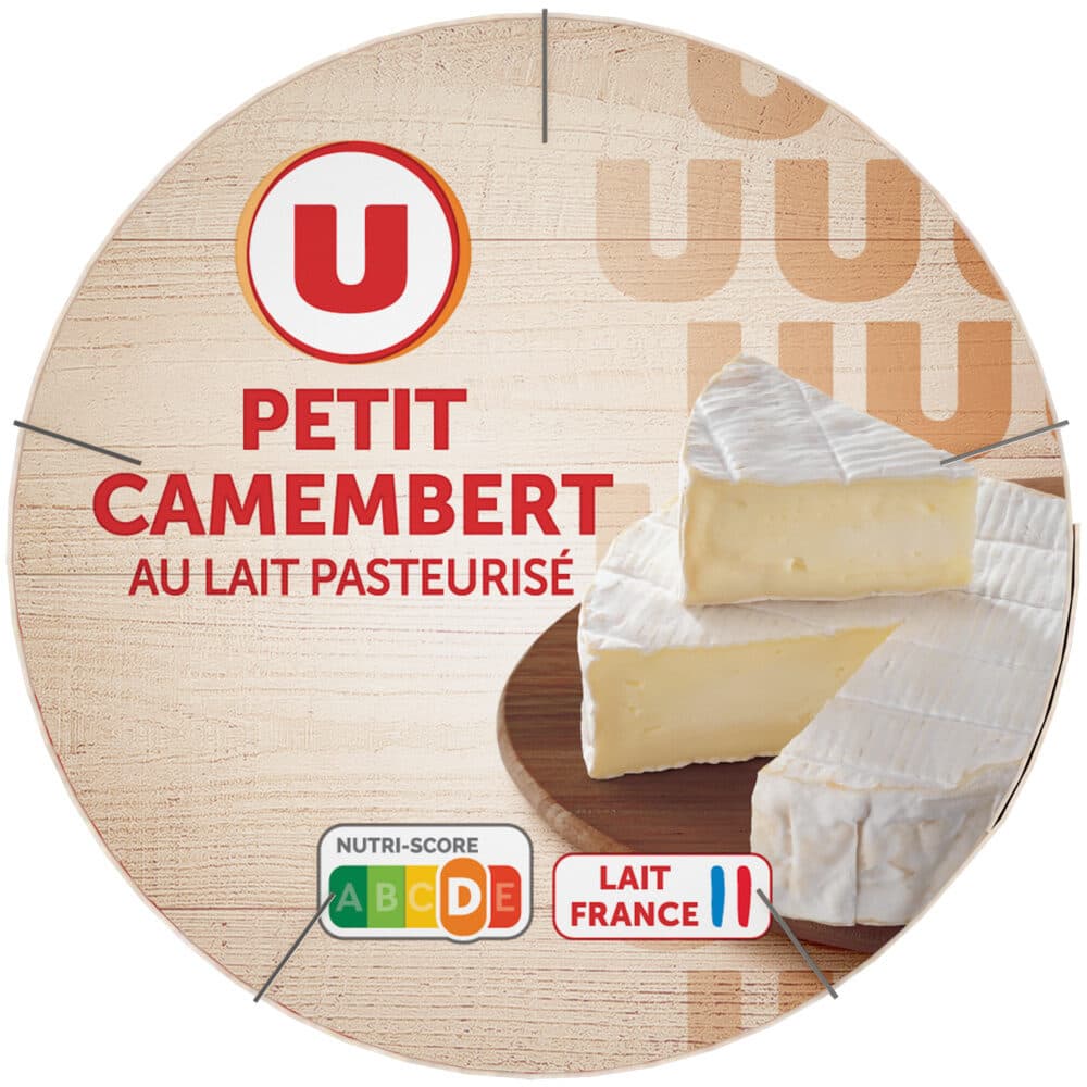 U P'tit Camembert au lait pasteurisé 20%MG, 145g packshot