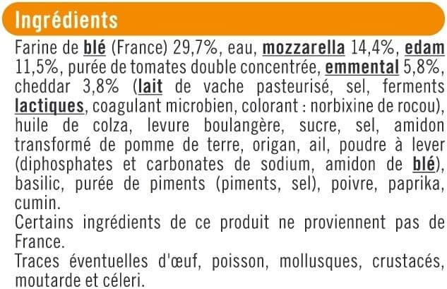 U Pizza 4 fromages 350g packshot