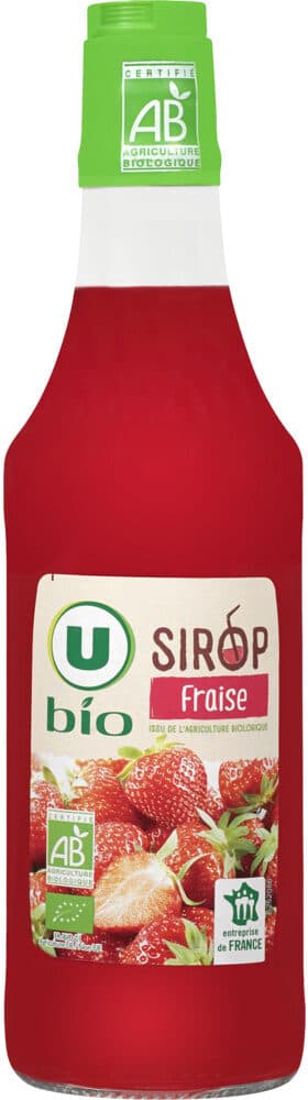 U Sirop de fraise bouteille de 50cl packshot