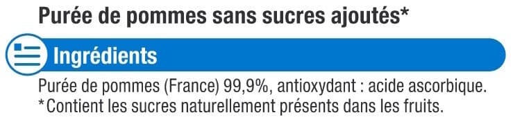 U Dessert fruitier Pommes sans sucres ajoutés 8X100g packshot