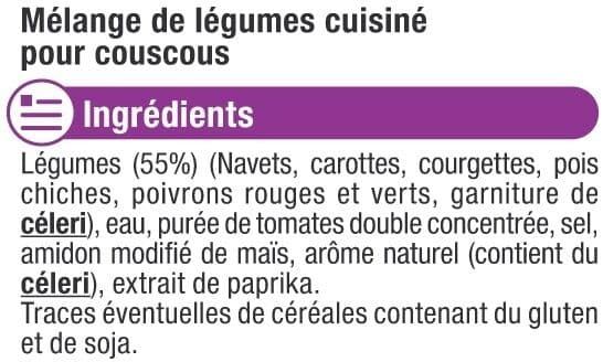 U Légumes pour couscous packshot