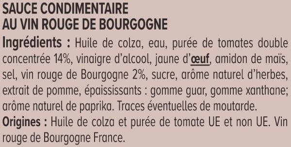 U Sauce bourguignonne pot en verre de 250ml packshot