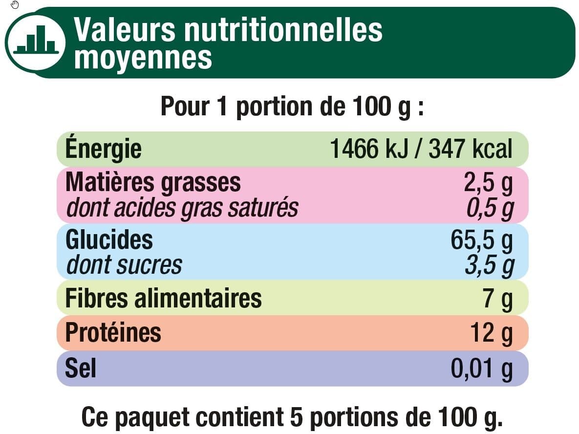 U Pâtes Torsades au blé complet sachet de 500g packshot