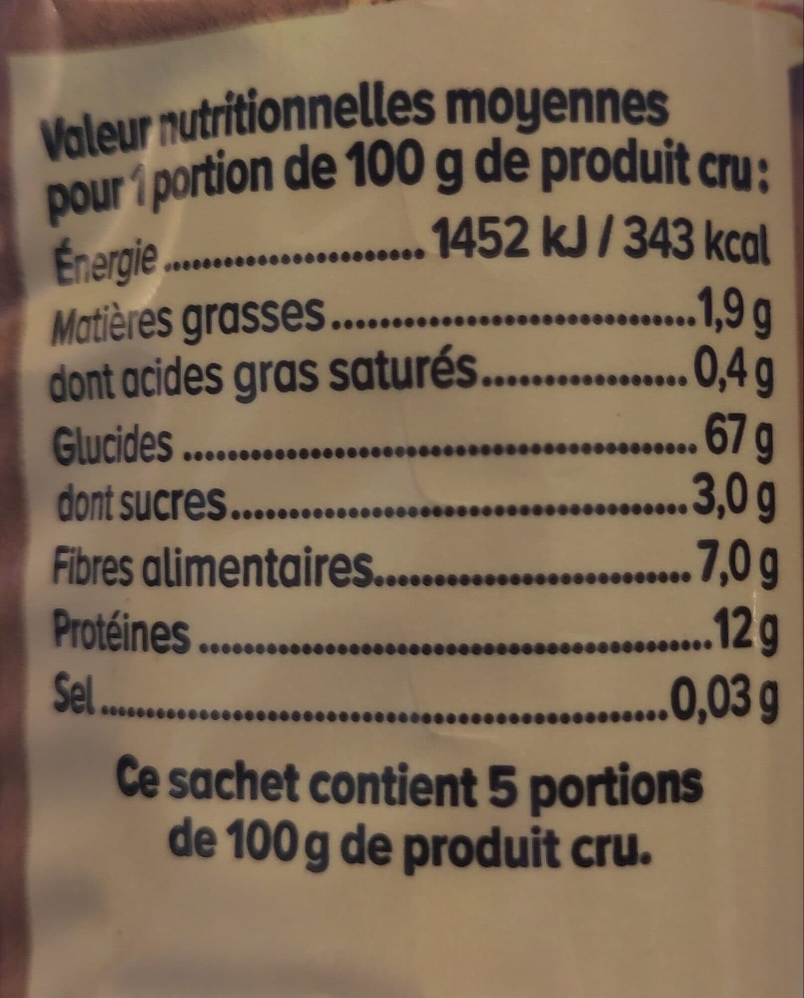 U Pâtes Spaghetti au blé complet sachet de 500g packshot