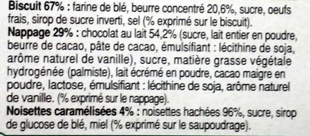 U Les Tartelettes Chocolat au lait noisettes caramélisées packshot